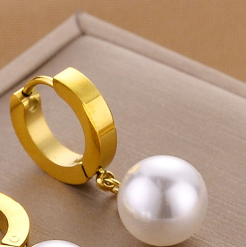 Earrings With White Bead ,Only Self-pickup Is Supported, And The Displayed Prices Are All Self-pickup Prices