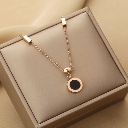 Necklace,stainless Steel,with White Shell Pendant, Black Shell On The Back,Only Self-pickup Is Supported, And The Displayed Prices Are All Self-pickup Prices