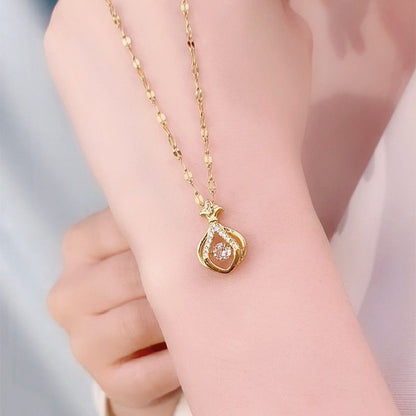 Necklace,stainless Steel,with Golden Flower ,Only Self-pickup Is Supported, And The Displayed Prices Are All Self-pickup Prices