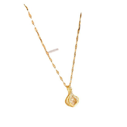 Necklace,stainless Steel,with Golden Flower ,Only Self-pickup Is Supported, And The Displayed Prices Are All Self-pickup Prices