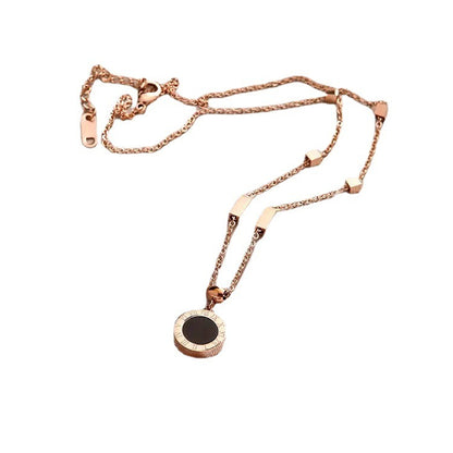 Necklace,stainless Steel,with White Shell Pendant, Black Shell On The Back,Only Self-pickup Is Supported, And The Displayed Prices Are All Self-pickup Prices